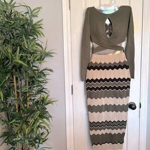 Hera collection bodycon bodysuit and skirt NWT S